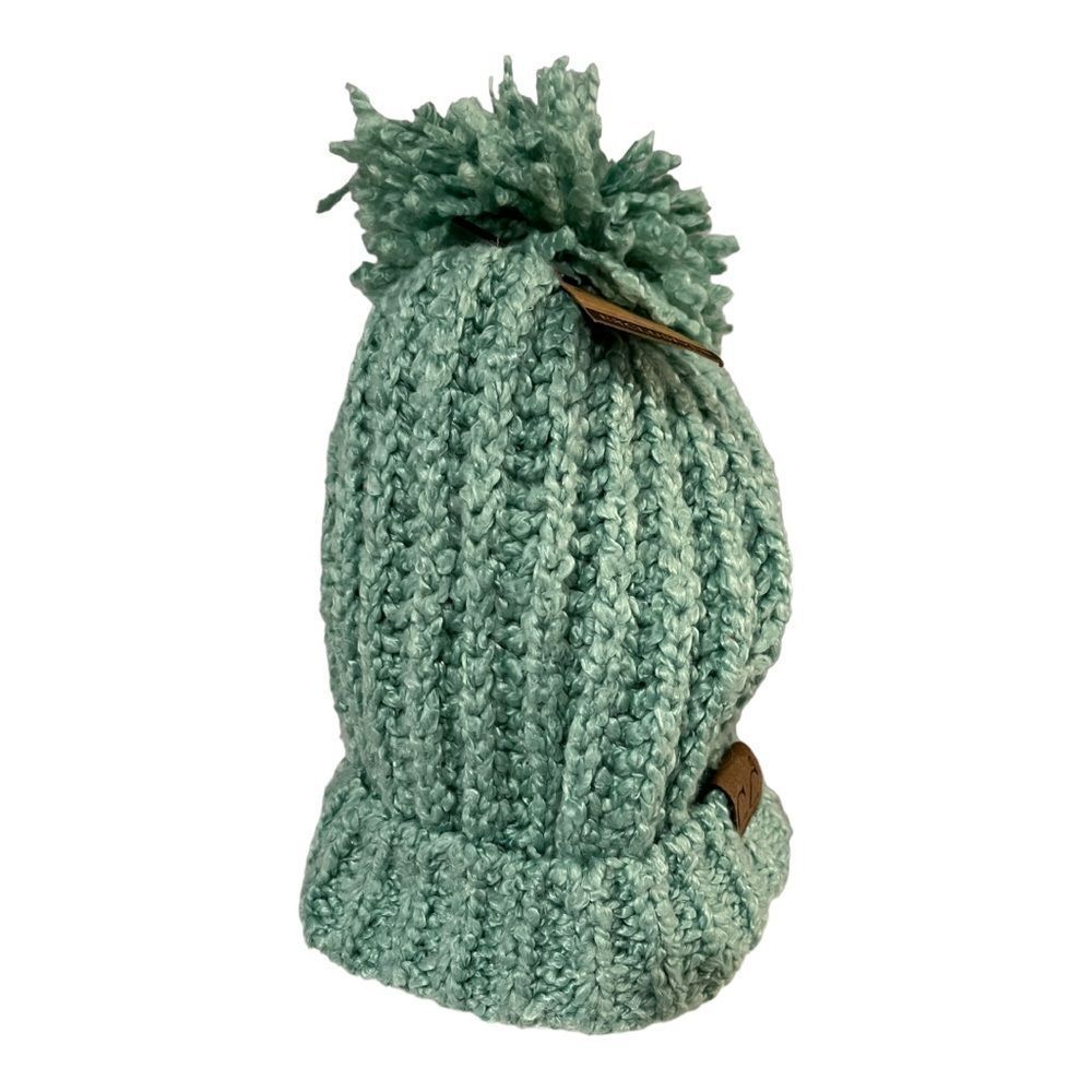 Sea foam green CC pom hat NWT - Picture 4 of 6